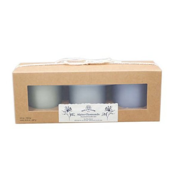 Bee & Willow™ Home Alpine Chamomile 3.5 oz. Spring Glass Candles (Set of 3) NIB - Picture 1 of 3